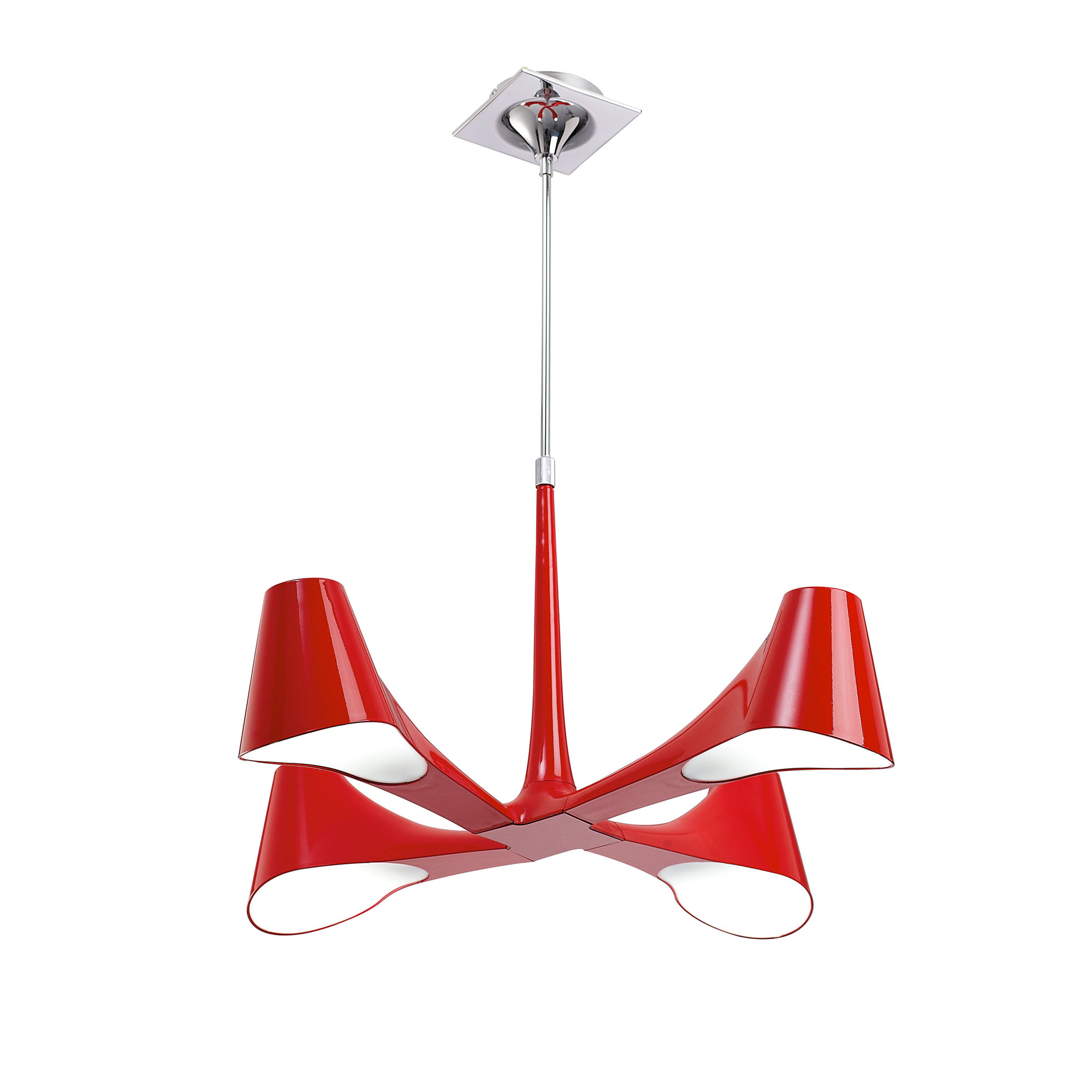 Ora Gloss Red Ceiling Lights Mantra Multi Arm Fittings